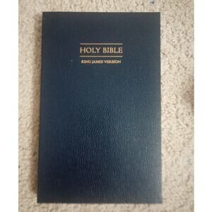 The Holy Bible King James Version KJV Navy Blue